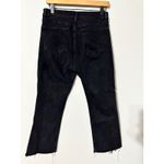 ZARA  Black Cropped Kick Flare Jeans Raw Hem Women's Size 10 Photo 3