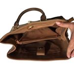 Vegan Leather Patchwork Bag Brown Photo 4