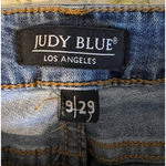 Judy Blue Judie Blue Jeans Womens Size 29 Blue Button Fly Distressed Button Fly Raw Hem Photo 1