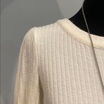 Madewell Cream Ribbed Long Sleeve Top  xs Photo 2