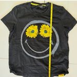 Desigual  Black Tee with Sunflower Smiley Size Medium Photo 2
