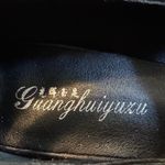 Guanghuiyuzu Black Pointed Toe Buckle Strappy Block Heels Women's Size 35 Photo 3