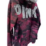 PINK - Victoria's Secret  Sequins Camoflauge Hoodie Sherpa Bling Size XS Black Photo 7