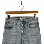 Madewell  9" High Rise Skinny Jeans Size 26 Light Wash Ankle Distressed Stretch Photo 3