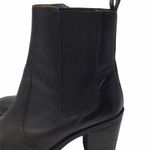 H&M black leather chunky heel ankle Boots Photo 5
