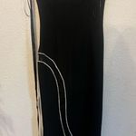 Heiress Beverly Hills Plunge Neck Strapless Midi Dress Black Photo 4