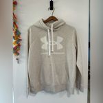 Under Armour Rival Logo Fleece Hoodie Sweatshirt Women’s Size Large Heather Oat Photo 1