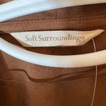 Soft Surroundings NWT Shape Drape Faux Suede Jacket in Saddle Brown Size Large Photo 3