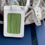 Vintage Hand Painted Floral Leather Sharif Huge Bag w Matching ID Case Photo 9