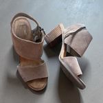 Toms Tom’s Majorca cutout sandal heels taupe suede Photo 0