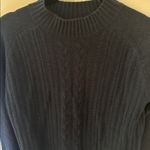 AG Adriano Goldschmied Men's Navy Cable knit Sweater size S EUC Photo 2