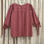 Suzanne Betro Suzanne Bento Red Floral Blouse Photo 4