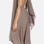BCBG MAXAZRIA Spanish Moss Halter Asymettrical Open Back Chiffon Dress (NWT) Photo 1