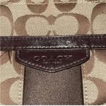 Classic Brown Logo Coach Medium Hand Tote Purse Bag Canvas Photo 3