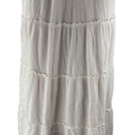 Hollister White Ruffle Tiered Elastic Waist Midi Maxi Flare A-Line Skirt Size S Photo 0