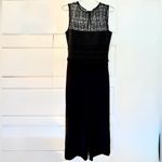 PINKO Italy Nicole Black Lace Bodice Wide Cropped Leg Elegant One Piece Sz 2💛 Photo 3