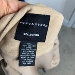 Doncaster  tan long line suede leather zip up jacket size 6 quiet‎ luxury Photo 2