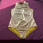 Boutique Metallic Gold Body Suit Photo 2