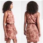 Athleta  Rincon Tie Dye Dress Brown Print M Sleeveless Mini Athletic Activewear Photo 1