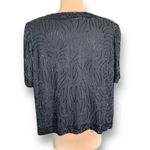 Vintage Black Beaded Evening Jacket Short Sleeve Crewneck XXL Formal Evening Photo 4