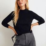 Madewell NWT  Black Mockneck Crop Sweater XL Photo 0