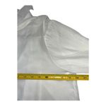 ZARA WHITE Semi-sheer long sleeve, unique collar Front button Elegant women’s S Photo 7