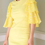 The Drop‎ @Jessicawang Polka Dot Ruffle Dress Lemon Yellow Size XS Photo 0
