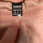 SheIn Pink Crewneck Sweatshirt Ribbed Photo 1