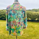 John Mark  Colorful Floral Embroidered Kimono Petite Jacket Photo 9