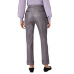 Ann Taylor New Faux Leather High Waist Ankle Pant in Fresh Graphite size 14 tall Photo 1