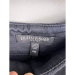 Eileen Fisher Petite PM Black Straight-Leg Pants Italian Fabric Zip Front Pocket Photo 1