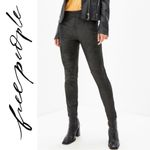 Free People  midnight vegan suede skinny pant S Photo 10
