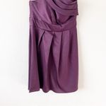 Jenny Yoo NWT  Hammered Satin One Shoulder Dress in Plum Photo 3