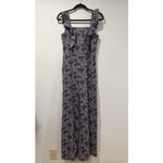 Chelsea and Violet Anthropolgie Jumpsuit Womens Small Stretch Wide Leg Floral Ruffle Wedding Preppy Photo 2