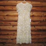 Mac Duggal  8009 Womens High Neck Ruffle Cap Sleeve Gown Dress Photo 4