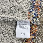 Debut  Womens S/M Open Cardigan Tribal Geometric Pattern Long Sweater Beige Brown Photo 4