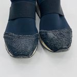 M. Gemi Colorblock Neoprene Slip on Sneakers Size 37 Black Gold Textured Toe Photo 5