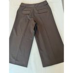 Nine West cropped wide leg capri pant size 2 chocolate brown pockets VTG Y2K Photo 2