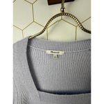 Madewell Wool Blend Lilac Ribbed Melwood Squareneck Sweater - Size - Small Photo 4