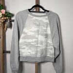 American Eagle  Outfitters Gray Camo Raglan Sweatshirt Womens Size Small Photo 1