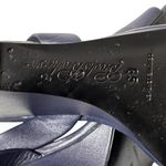 Brooks Brothers Leather Ankle-Strap Open-Toe Wedges Navy Blue Size 8.5 Photo 9