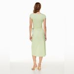 Wilfred Aritzia  Saturn Shortsleeve wrap Midi Dress short sleeve bodycon sage Photo 3