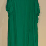 Soft Surroundings  Green Destin Gauze Cold Shoulder Midi Dress Size S Photo 0