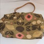 Gap PINK/PEACH/TAN/BROWN CANVAS BAG VEGAN LEATHER HANDLES ADORABLE PRELOVED Photo 0
