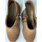 Womans Amazon Essentials Booties 6.5 Brown Side Zip Block Heel Almond Toe NWT Photo 5