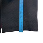 St. John  Patchwork Colorblock Knit Wool Twill Coat in Caviar Ruby Multi Large Photo 10