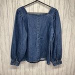 Womens Size M J.Crew Chambray Denim Top EUC Blue Size M Photo 3