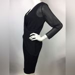 All Saints Lowe Jersey Chiffon Layered Dress Black US 6 Photo 11