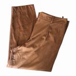 Calvin Klein Brown Faux Suede Cropped Pant Size 14 High Rise Straight Leg NWT Photo 7