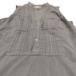 Steven Alan Uniqlo Light Blue White Pintuck Micro Stripe Sleeveless Shirt XS Photo 5